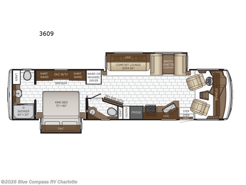 2026 Newmar Bay Star 3609 - New Class A For Sale by Blue Compass RV Charlotte in Concord, North Carolina features Slideout