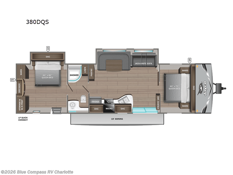 2026 Jayco Jay Flight SLX 380DQS - New Travel Trailer For Sale by Blue Compass RV Charlotte in Concord, North Carolina features Slideout