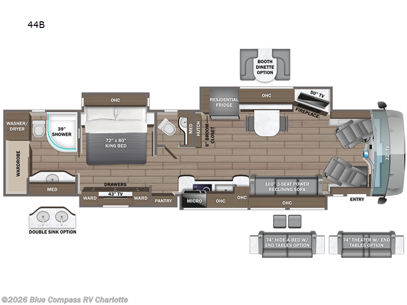 2026 Entegra Coach Aspire 44B - New Class A For Sale by Blue Compass RV Charlotte in Concord, North Carolina features Slideout