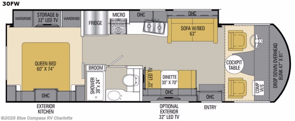 2017 Coachmen Pursuit 30fw - Used Class A For Sale by Blue Compass RV Charlotte in Concord, North Carolina features Slideout