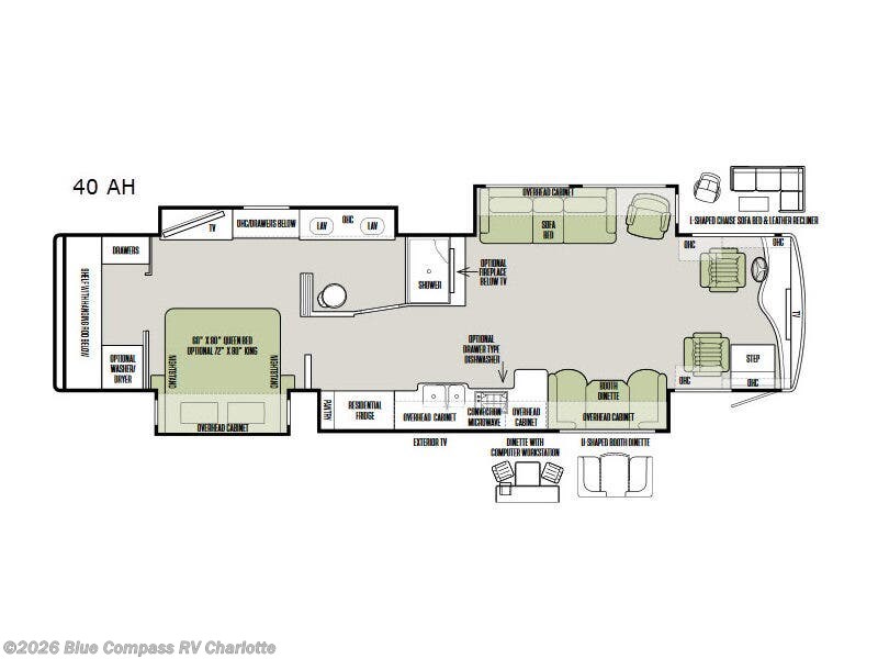 2018 Tiffin Phaeton 40 AH - Used Class A For Sale by Blue Compass RV Charlotte in Concord, North Carolina features Slideout