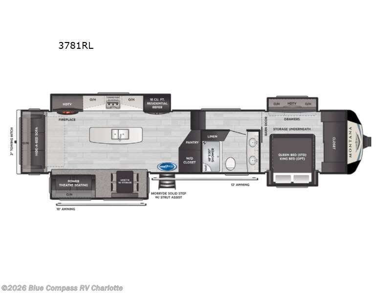 2021 Keystone Montana 3781RL - Used Fifth Wheel For Sale by Blue Compass RV Charlotte in Concord, North Carolina features Slideout