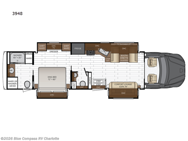 2026 Newmar Grand Star 3948 - New Super C For Sale by Blue Compass RV Charlotte in Concord, North Carolina features Slideout