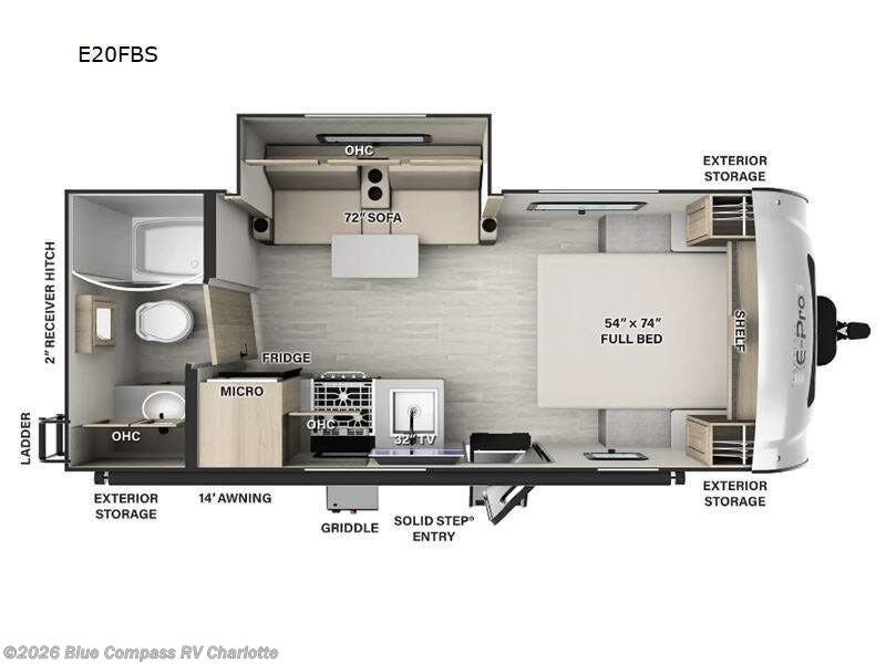 2024 Forest River Flagstaff E-Pro E20FBS - Used Travel Trailer For Sale by Blue Compass RV Charlotte in Concord, North Carolina features Slideout