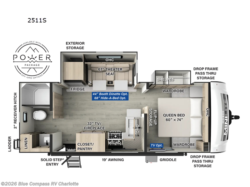 2025 Forest River Rockwood Mini Lite 2511S - Used Travel Trailer For Sale by Blue Compass RV Charlotte in Concord, North Carolina features Slideout