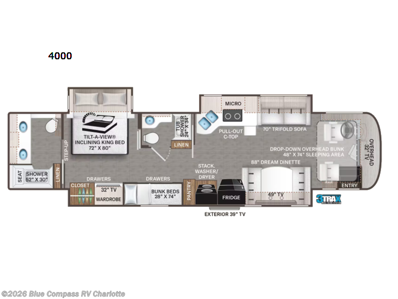 2023 Thor Motor Coach Aria 4000 - Used Class A For Sale by Blue Compass RV Charlotte in Concord, North Carolina features Slideout