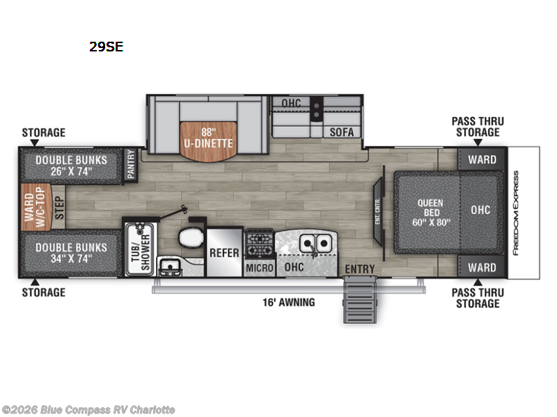 2023 Coachmen Freedom 29SE - Used Travel Trailer For Sale by Blue Compass RV Charlotte in Concord, North Carolina features Slideout