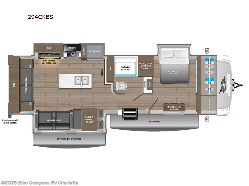 2027 Jayco Eagle 294CKBS - New Travel Trailer For Sale by Blue Compass RV Charlotte in Concord, North Carolina features Slideout