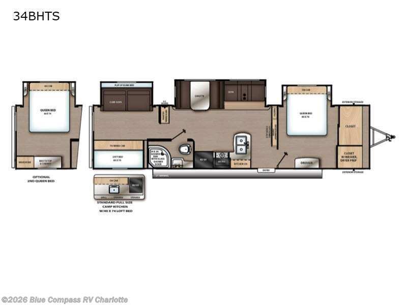 2021 Forest River Aurora 34BHTS - Used Travel Trailer For Sale by Blue Compass RV Charlotte in Concord, North Carolina features Slideout