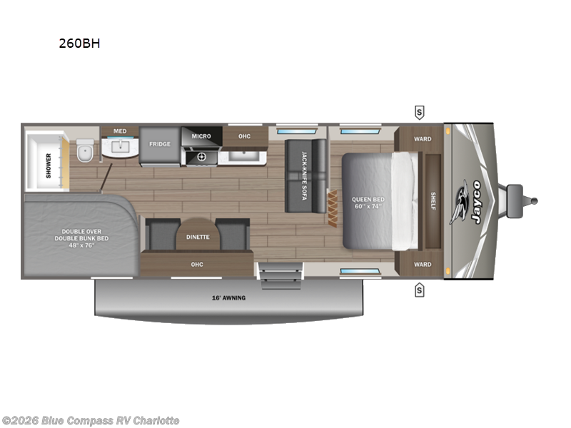 2027 Jayco Jay Flight 260BH - Used Travel Trailer For Sale by Blue Compass RV Charlotte in Concord, North Carolina