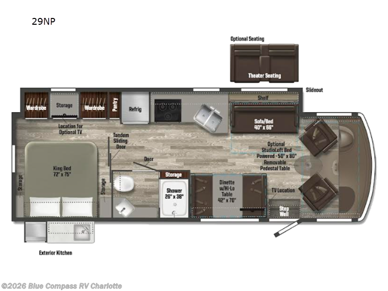 2023 Winnebago Vista 29NP - Used Class A For Sale by Blue Compass RV Charlotte in Concord, North Carolina features Slideout