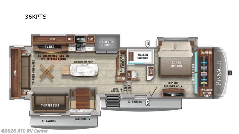 2021 Jayco Pinnacle 36KPTS - Used Fifth Wheel For Sale by ATC RV Center in Cedar Rapids, Iowa features Slideout