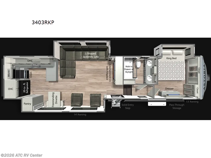 2026 Dutchmen Astoria Platinum 3403RKP - New Fifth Wheel For Sale by ATC RV Center in Cedar Rapids, Iowa features Slideout
