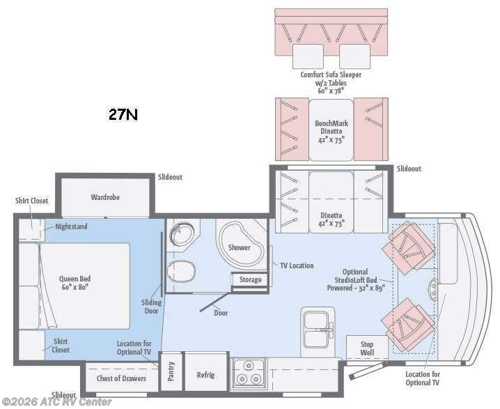2016 Winnebago Vista LX 27N - Used Class A For Sale by ATC RV Center in Cedar Rapids, Iowa features Slideout