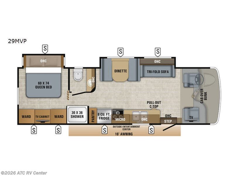 2019 Jayco Greyhawk Prestige 29MVP - Used Class C For Sale by ATC RV Center in Cedar Rapids, Iowa features Slideout