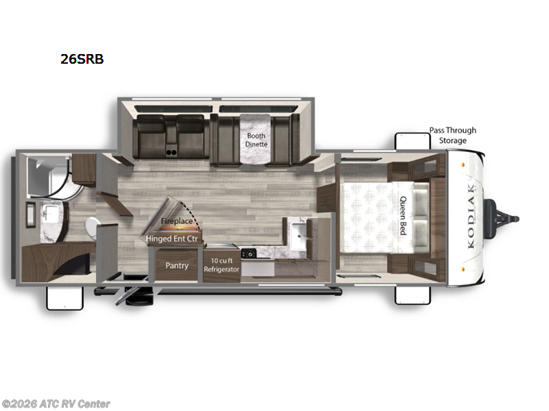 2023 Dutchmen Kodiak SE 26SRB - New Travel Trailer For Sale by ATC RV Center in Cedar Rapids, Iowa features Slideout
