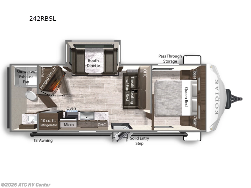 2024 Dutchmen Kodiak Ultra-Lite 242RBSL - New Travel Trailer For Sale by ATC RV Center in Cedar Rapids, Iowa features Slideout