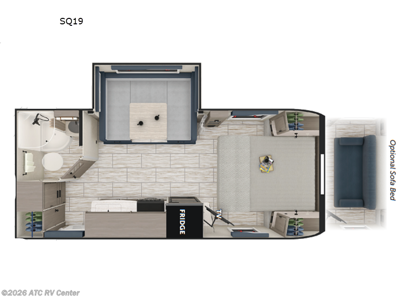 2025 Lance Squire SQ19 - New Travel Trailer For Sale by ATC RV Center in Cedar Rapids, Iowa features Slideout