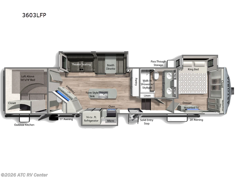 2024 Dutchmen Astoria Platinum 3603LFP - New Fifth Wheel For Sale by ATC RV Center in Cedar Rapids, Iowa features Slideout