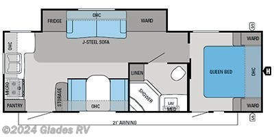 Floorplan of 2013 Jayco Eagle 266 RKS