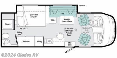 Floorplan of 2012 Winnebago Via 25R