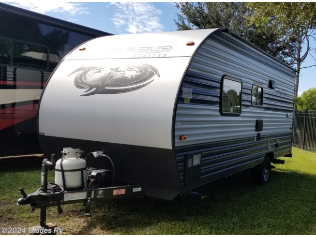 2021 Forest River Wolf Pup 16FQ - Used Travel Trailer For Sale by Glades RV in Fort Myers, Florida features Power Awning, 30 Amp Service, Stabilizer Jacks, Air Conditioning