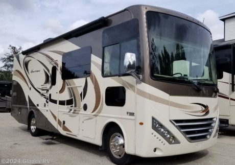 &lt;p&gt;2018 THOR HURRICANE 27B&lt;/p&gt;
&lt;p&gt;OUTSIDE TELEVISION, POWER PATIO AWNING, FRAMELESS WINDOWS, POWER OVERHEAD BUNK,&amp;nbsp; TIRE PRESSURE MONITOR SYSTEM, UPGRADED DASH MONITOR SYSTEM, BRAND NEW POWER RECLINERS AND MUCH MORE!&lt;/p&gt;
&lt;p&gt;&amp;nbsp;&lt;/p&gt;