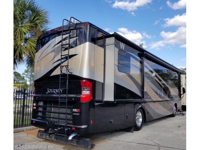 2014 Winnebago Journey DL 36M - Used Diesel Pusher For Sale by Glades RV in Fort Myers, Florida features Side View Cameras, Queen Bed, Power Seats, 50 Amp Service, Convection Microwave