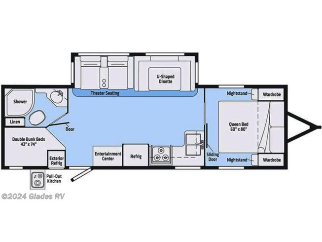 Floorplan of 2019 Winnebago Minnie Plus 27BHSS