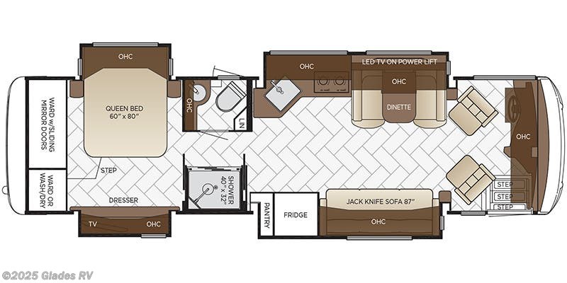 Floorplan of 2019 Newmar New Aire 3341
