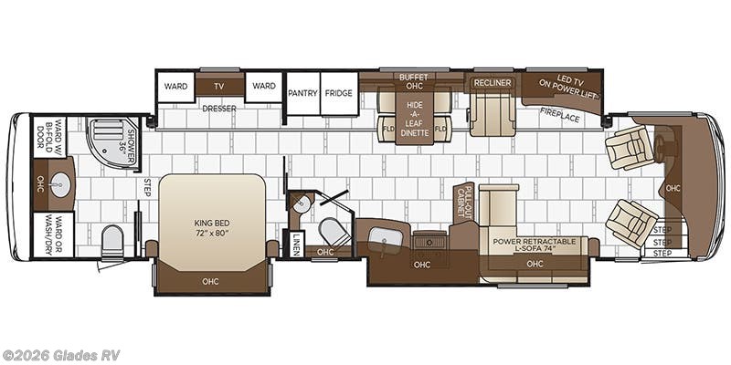 Floorplan of 2018 Newmar Dutch Star 4018