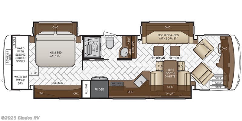 Floorplan of 2021 Newmar New Aire 3543
