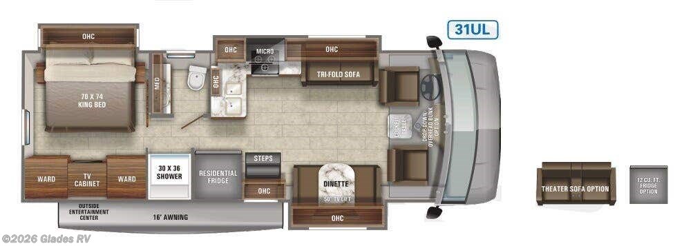 Floorplan of 2021 Jayco Precept 31UL