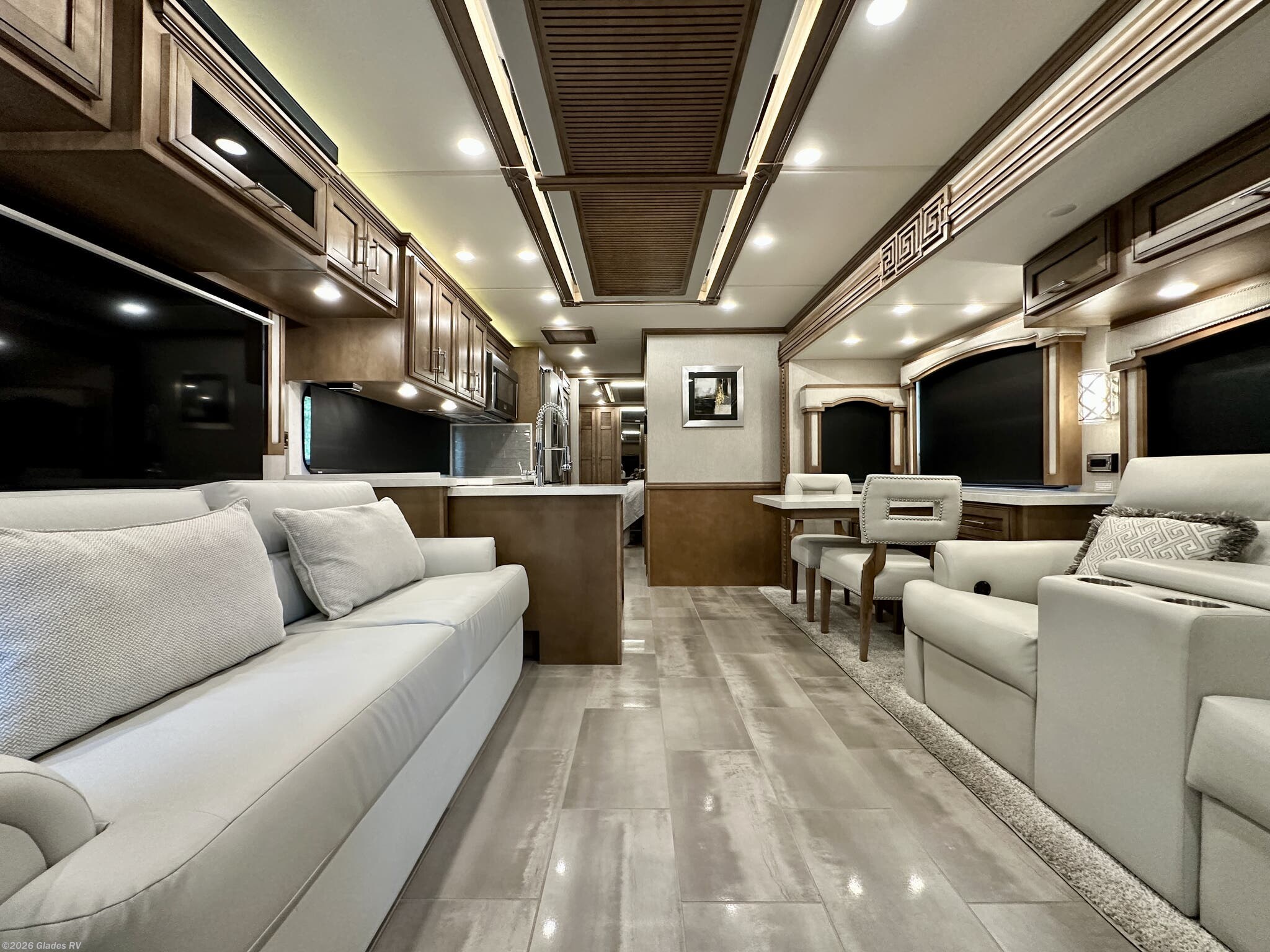 2023 Newmar Ventana 3717 - Used Diesel Pusher For Sale by Glades RV in Fort Myers, Florida features Televator TV, Second Roof A/C, Solid Surface Countertops, Satellite Radio, 50 Amp Service