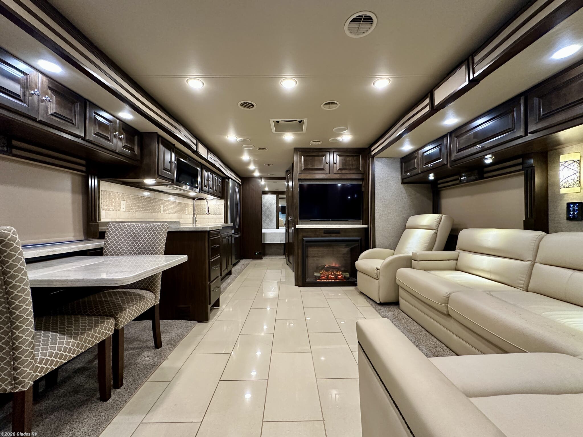 2018 Tiffin Allegro Red 37 PA - Used Diesel Pusher For Sale by Glades RV in Fort Myers, Florida features Outside Entertainment Center, Side View Cameras, 50 Amp Service, Residential Refrigerator, Power Entrance Step