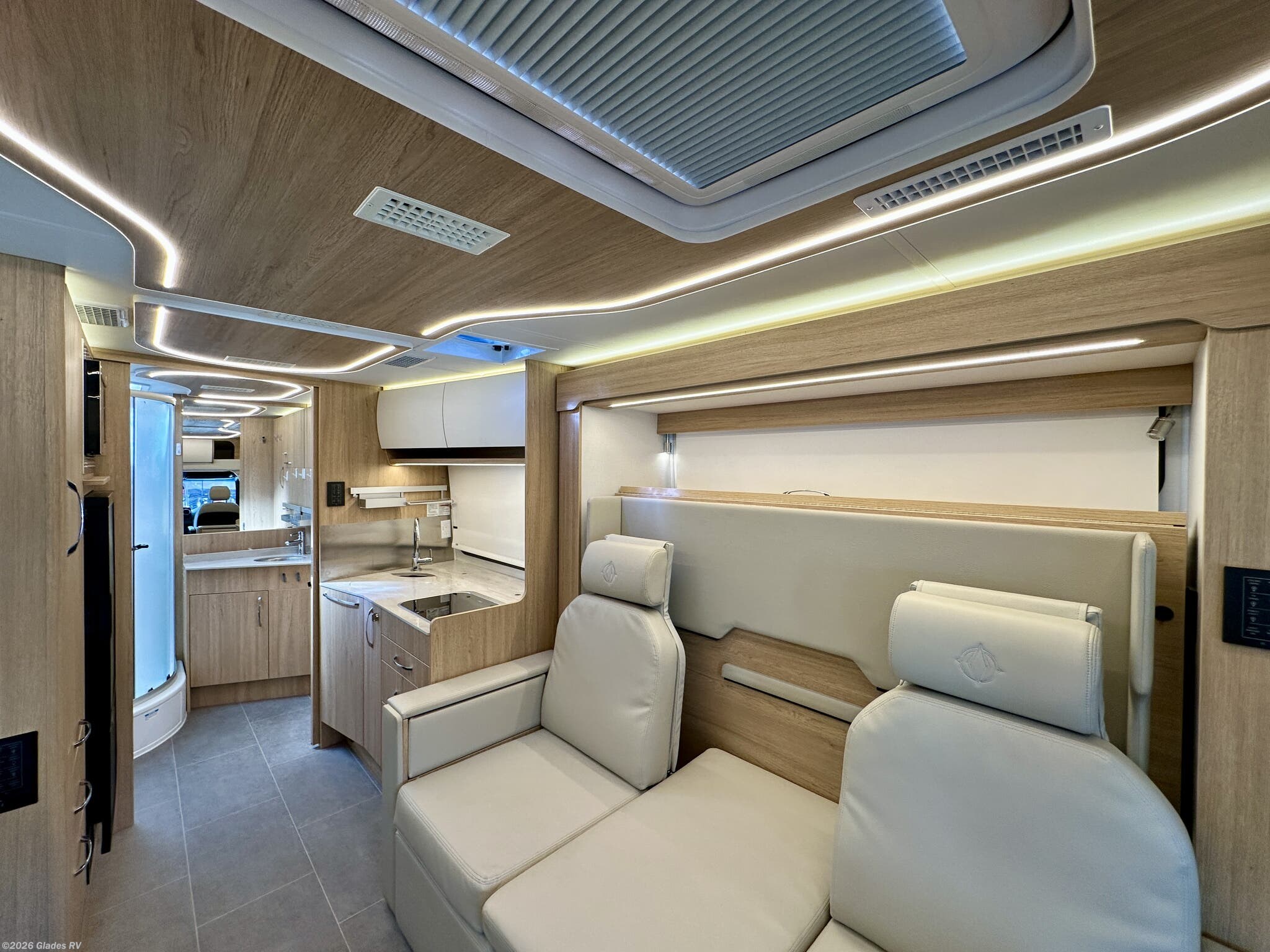 2024 Leisure Travel Unity U24MBL - Used Class C For Sale by Glades RV in Fort Myers, Florida features Power Entrance Step, Keyless Entry, Solar Panels, Automatic Leveling Jacks, Full Body Paint