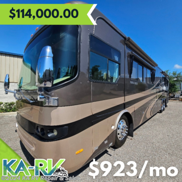 &lt;p class=&quot;MsoNormal&quot;&gt;***WE OFFER FINANCING***&lt;/p&gt;
&lt;p class=&quot;MsoNormal&quot;&gt;Great deal for so much luxury! Tag axle diesel pusher with 515 hp engine. Four slide outs. Beautiful tile and carpet in living room, with decorative recessed ceiling.&amp;nbsp; Sofa sleeper plus two recliners.&amp;nbsp; Table and chairs. Corian counter tops.&amp;nbsp; Pull-out pantry/extra counter space. Residential side-by-side refrigerator with ice and water in the door.&amp;nbsp; Washer/dryer unit.&amp;nbsp; Big TV folds up into ceiling. Extra large bedroom with a pull-out desk.&amp;nbsp; Tons of storage space. Patio, door and window awnings.&amp;nbsp; Side-opening compartment doors.&amp;nbsp; Two storage trays that slide out on both sides (pass through).&amp;nbsp; Three air conditioners.&amp;nbsp; Powerful 10k watt Onan generator with 969 hours.&amp;nbsp; Aqua Hot system for heat and unlimited hot water.&amp;nbsp; Power cord reel.&amp;nbsp; Inverter, 2800 watts.&amp;nbsp; Aladdin system.&amp;nbsp; Adjustable pedals. Hydraulic leveling jacks.&amp;nbsp; Mileage:&amp;nbsp; 59,532.&lt;/p&gt;