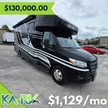 &lt;p&gt;2023 Thor Delano 24TT Stock # 10197 Highlights: &amp;bull; Flip-Up RV Queen Bed &amp;bull; Convection Microwave &amp;bull; Bunk Over Cab &amp;bull; Built-In Skylight &amp;bull; Two 32&amp;rdquo; LED TVs Modern style and creative use of space in this 24&amp;rsquo; class C motor home. So easy to drive and park! One slide out. Mercedes 6 cylinder turbo-diesel engine gets 14-16 mpg. Mileage: 8,125. Onan diesel generator, 3600-watt, with 222 hours. 76&amp;rdquo; Dream Dinette, two burner cooktop, queen bed and drop-down bed over driver&amp;rsquo;s seat. Sleeps 5. Spacious rear bathroom. Great storage space, with large wardrobe and drawers. Convection Microwave. Great exterior storage. Power awning. Towing capacity: 5,000 lbs. Fresh water capacity 30 gallons, gray water 38 gallons, black water 38 gallons. Total length: 24&amp;rsquo;9&amp;rdquo;.Tires 2021. GVWR: 11,030lbs.&lt;/p&gt;