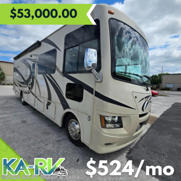 &lt;p&gt;2015 Thor Windsport 32N - Stock # 10194 The Thor Windsport 32N features a full wall driver&#39;s side slide out. Private rear bedroom includes a king size bed with nightstands on each side, overhead cabinets, two wardrobes with a dresser and a 24&quot; LED TV. Spacious bathroom offers an extended vanity area, sink medicine cabinet, toilet and large shower. In the kitchen you will find a pantry, refrigerator, three burner range, overhead microwave, corner angled kitchen sink, plenty of counter space, a booth dinette with 32&quot; TV mounted above it, and overhead cabinets for extra storage. Opposite the dinette there is a sofa with air bed. Above the cab there is a drop-down overhead 54&quot; X 74&quot; sleeping area bunk. Between the driver and passenger seats you find a convenient coffee table. Generator: Cummins Onan QG 5500, GVWR: 20,500lbs, Tire Age: 2022, Length: 32 FT, Fresh Water Tank: 50 Gal, Gray Water Tank: 43 Gal, Black Water Tank: 43 Gal, Propane Tank: (1) 20.8 Gal, Gas/Diesel: Gas, Engine: Triton V10, Mileage: 24,390, A/C: 2, Washer/Dryer: No, Awning: 1, Slide out: 1, Hydraulic Stabilizers: Yes, Sleeping Capacity: 8&lt;/p&gt;