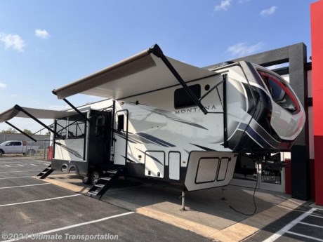 In pursuit of family fun on the road? Look no further than this Used 2021 Keystone Montana High Country 335BH-bunk house! Stock #744236.

Exterior Features:
10&quot; I-beam w/ z-frame technology
Road Armor shock absorbing hitch pin
Hitch Vision w/ LED lighting
2&quot; sidewall w/ dual layered lauan, high gloss fiberglass, double laminated and insulated rear wall
Tinted safety glass windows
Dual pane frameless windows w/ safety tint
MaxTurn front cap w/ KeyShield automotive-grade paint
Fully walkable roof w/ Alpha seamless TPO membrane system
Rear ladder
Electric slideouts throughout
Insulated underbelly w/ forced hot air &amp; electric tank heaters
7000 lb Dexter Gladiator thick wall axles w/ upgraded springs &amp; Nev-R-Adjust brakes
Road Armor suspension w/ 360 vibration control
Nitrogen filled G-range Rainier ST235/80R16G tires
Spare tire
Ground Control 4 point electric auto-leveling w/ hitch memory
6&#39; 4&quot; tall 30&quot; wide entry door w/ friction hinge &amp; screen assist handle
MORryde Step Above entry steps w/ strut assist
Large pass through storage w/ oversized slam latch door
Back-up camera prep
2nd battery disconnect dedicated to residential refrigerator (inverter models)
Dual battery boxes
Water connections, black tank flush, outside shower, winterization valve, low point drains, power tank fill, waste &amp; water handle valves, 110V outlet, shut-off valve, 12V compartment light, KeyTV satellite/cable hook-up
Generator prep
LP generator
Seamless roto-cast holding tanks
50 Amp electrical service w/ detachable cord &amp; 110v exterior outlet
Outside shower w/ quick connect hose
Lippert Solera series power awning w/ LED lights
2nd Lippert Solera series power awning w/ LED lights
Slide-out awning package
3000 lb towing hitch
12V Distribution Giggy Box

Interior Features:
Beauflor vinyl throughout &amp; Syntec woven flooring in main slideouts
Hardwood decorative slideout fascia
Roller shades throughout
Decorative privacy valances &amp; lambrequins
Sandstone Maple cabinetry w/ shaker style doors &amp; hidden hinges
Thomas Payne Collection theater seating w/ electric recliners &amp; tri-fold hide-a-bed sofa(s)
Accent crown molding
5K BTU decorative fireplace heater
Central vacuum

Popular Accessories Add-Ons:
Owner&#39;s Kit
Water Filtration System
Exterior Ladder Upgrade
Maxx Air Vent Covers
Backup Cameras
Generators
Much, Much More

All used campers &amp; ice houses sold by Ultimate Transportation are sold AS IS with no warranty. Inspections &amp; services are available for additional cost. Used units are priced appropriately knowing the potential for service work needed. 

Ultimate Transportation in Fargo, ND provides a full line of camper parts and RV accessories along with a full RV service department. A few of these services include winterization, diagnostics, general repair, aftermarket installation, and much more. 

Not seeing the floorplan you&#39;re looking for? We&#39;re happy to work with you to order the custom camper, toy hauler, or ice house that&#39;s right for you. We have a variety of manufacturers such as Grand Design RV, Heartland RV, Forest River XLR Toy Haulers, Ice Castle Rugged RV, and Team Lodge. Check out our showrooms here: https://www.ultimate-transportation.com/recreation/showroom. 
Give us a call at 701-282-6060 or fill out a request form on our website to have our recreational sales team get in contact with you.