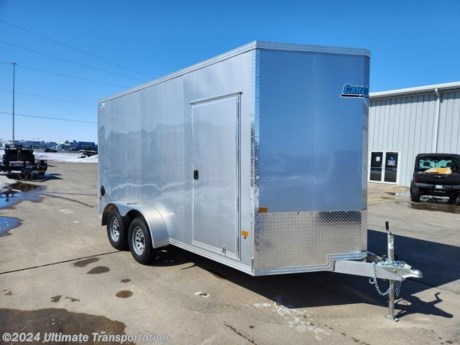 Ultimate Transportation in Fargo, ND has a New 7&#39;X14&#39; Enclosed Cargo Trailer for sale. Check out this trailer&#39;s details below!

Standard Features:-(2) 3,500lb Spring Axles with Electric Brakes-Aluminum Frame-A Frame Jack-24&quot; Stoneguard-One Piece Roof-.030 Screwless Exterior-(2) Dome Lights-3/8&quot; Water Resistant Decking-3/4&quot; Water Resistant Decking

&quot;&quot;Additional Options.&quot;&quot;-3&quot; Extra Height


*Might be pictured with optional spare tire &amp; carrier mount.*

Ultimate Transportation in Fargo, North Dakota has everything you need when it comes to trailers. We sell utility trailers, enclosed trailers, dump trailers, race trailers, equipment trailers and more. Our popular trailer brands include inTech, United Trailers, PJ Trailers, Impact, NEO, Bear Track &amp; more.

Ultimate Transportation also has a full parts &amp; service department. Don&#39;t forget to shop our popular trailer parts including toolboxes, spare tires, extra lug nuts, and more! Ask your Trailer Sales Expert or our parts department for recommendations for your trailer. 

For over 25 years, Ultimate Transportation has been the area&#39;s leader for custom-built trailers. Whether you&#39;re looking for a car hauler racing trailer with all the bells and whistles, or wanting to create the ultimate tailgating trailer experience, Ultimate Transportation can help with your custom trailer order!

Call Ultimate Transportation at 701-282-6060 and talk with our trailer sales team today!