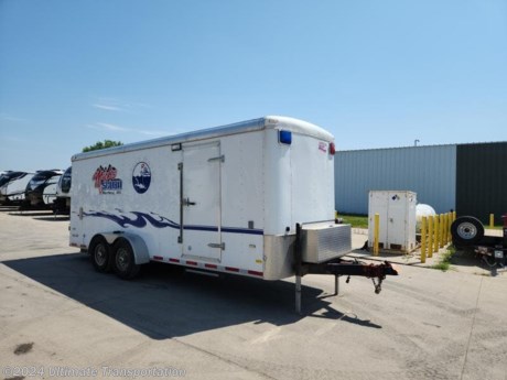 Ultimate Transportation in Fargo, ND has a Used 2007 American Hauler 6.5&#39;X20&#39; Enclosed Trailer available for sale. Check out this trailer&#39;s details below!

Featuring:-Custom Build-Emergency Lights-Barn Doors-White Ceiling Liner and Walls-Electrical Package-Roof Vent-Hydraulic Brakes-7&#39; Tall Interior

All used trailers sold by Ultimate Transportation are sold AS IS with no warranties. Inspections &amp; service work is available for additional cost. Used trailers are priced appropriately knowing the potential for service work needed. 

Ultimate Transportation in Fargo, North Dakota has everything you need when it comes to trailers. We sell utility trailers, enclosed trailers, dump trailers, race trailers, equipment trailers and more. Our popular trailer brands include inTech, United Trailers, PJ Trailers, Impact, NEO, Bear Track &amp; more.

Ultimate Transportation also has a full parts &amp; service department. Don&#39;t forget to shop our popular trailer parts including toolboxes, spare tires, extra lug nuts, and more! Ask your Trailer Sales Expert or our parts department for recommendations for your trailer. 

For over 25 years, Ultimate Transportation has been the area&#39;s leader for custom-built trailers. Whether you&#39;re looking for a car hauler racing trailer with all the bells and whistles, or wanting to create the ultimate tailgating trailer experience, Ultimate Transportation can help with your custom trailer order!

Call Ultimate Transportation at 701-282-6060 and talk with our trailer sales team today!