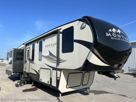 In pursuit of family fun on the road? Look no further than this Used 2016 Keystone Montana High Country 370BR Bunk House! Stock #741831.

Exterior Features:-High gloss fiberglass sidewalls-Automotive frameless windows-Drop frame pass thru storage-Slam latch compartment doors-Tailgate rack-Auto leveling and more!

Interior Features:-Separate bunk room!-Residential french door refrigerator-King bed in master-Theater seating with tri fold hide-a-bed

Popular Accessories Add-Ons:
Owner&#39;s Kit
Water Filtration System
Exterior Ladder Upgrade
Maxx Air Vent Covers
Backup Cameras
Generators
Much, Much More

All used campers &amp; ice houses sold by Ultimate Transportation are sold AS IS with no warranty. Inspections &amp; services are available for additional cost. Used units are priced appropriately knowing the potential for service work needed. 

Ultimate Transportation in Fargo, ND provides a full line of camper parts and RV accessories along with a full RV service department. A few of these services include winterization, diagnostics, general repair, aftermarket installation, and much more. 

Not seeing the floorplan you&#39;re looking for? We&#39;re happy to work with you to order the custom camper, toy hauler, or ice house that&#39;s right for you. We have a variety of manufacturers such as Grand Design RV, Heartland RV, Forest River XLR Toy Haulers, Ice Castle Rugged RV, and Team Lodge. Check out our showrooms here: https://www.ultimate-transportation.com/recreation/showroom. 
Give us a call at 701-282-6060 or fill out a request form on our website to have our recreational sales team get in contact with you.