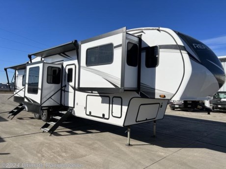 In pursuit of family fun on the road? Look no further than this New 2024 Grand Design Reflection 370FLS Fifth Wheel!

Virtual Tour https://virtualtour.granddesignrv.com/tours/n_PzwdDiM 

Exterior Features:
EXTERIOR
80% Tint Radius Safety Glass Windows
Extended Pin Box
30# LP Bottles (2)
30&quot; Radius Entry Door
Outside Shower
Factory Installed Roof Ladder
Step-Above with Lift-Assist Entry Steps
LP Quick Connect
6&#39; Coiled Break Away Cable
Unobstructed Pass Thru Storage
&quot;One Touch&quot; Electric LED Awning
 
CONSTRUCTION
Aerodynamic Front Cap with Max Turn Radius
High-Gloss Gel Coat Exterior Sidewalls
Residential 5&quot; Truss Rafters (16&quot; O.C.)
Walk On Roof Decking
Fiberglass and Radiant Foil Roof and Front Cap Insulation
One-Piece TPO Roof Membrane with Limited Lifetime Warranty
Laminated Aluminum Framed Rear Wall (R-9)
Laminated Aluminum Framed Side Walls (R-9)
Laminated Aluminum Framed Roof and End Walls in Slide Rooms (R-9)
Aluminum Framed Main Floor (R-30*)
Residential Wood Framed Roof (R-40*)
Metal Slam Latch Front Cargo Doors
Painted Fiberglass Front Cap
2&quot; Receiver Hitch Upgrade
 
RUNNING GEAR
Rubberized Suspension Equalizer
Aluminum Wheels with Goodyear Endurance Tires
Aluminum Rims
Spare Tire and Carrier
Anti-Lock Brake System
Interior Features:
INTERIOR
Residential Hardwood Cabinet Doors
Solid Hardwood Drawer Fronts
Louvered Tread Steps to Bedroom
Solid Core Cabinet Stiles
Pre-drilled and Screwed Cabinetry
Ball Bearing Full Extension Drawer Glides
Tri-Fold Hide-A-Bed Sofa (Model Specific)
Large Panoramic Slide Room Windows
Premium Congoleum Flooring
Ductless Flooring Throughout Living Area
Residential Style Window Treatments
Blackout Roller Shade Window Covering
Wall Hugger Theatre Seats
Residential Booth Dinette
Solid Surface Countertops &amp; Sink Covers
 
KITCHEN
Hardwood Galley Slide Trim Molding
Deep Seated Stainless Steel Sink
Modern Glass Refrigerator Door Fronts
High-Rise Faucet w/ Pullout Sprayer
 
ELECTRICAL
Marine Grade LED Hitch Light
LED &quot;Night Lights&quot; Under Bedroom Slide
Battery Kill Switch in Pass Thru Storage Area
LED Lighting with Motion Sensors (Key Areas)
Universal All-In-One Docking Station
370W Roof Mounted Solar Panel
Roof Mounted Quick Connect Plugs
50 Amp Charge Controller
Inverter Prep
 
HVAC
Heat Duct and A/C Vents in Bathroom
Power Vent Fan
Bedroom Heat Registers
Adjustable A/C Vents
15k Ducted Main A/C
PLUMBING
High-Capacity Water Pump w/ Interior &amp; Exterior Switch
Extra Large 2&quot; Fresh Water Drain Valve
Easy Access Low Point Drain Valves
On-Demand Tankless Water Heater
 
BEDROOM
Functional Wardrobe Closet
60 x 80 Mattress with Residential Bedspread
Oversized Bed Base Storage
Residential Bedspread
 
BATHROOM
Spacious Shower with Glass Door
Large Vanity Top w/ Deep Sink
Large Medicine Cabinet with Mirror
Porcelain Toilet with Foot Flush
 
APPLIANCE
12V 16 Cu. Ft. Refrigerator
30&#39;&#39; Stainless Steel Microwave
 
ELECTRONICS
Outside Speakers
Cable/SAT Prep


Popular Accessories Add-Ons:
Owner&#39;s Kit
Water Filtration System
Exterior Ladder Upgrade
Maxx Air Vent Covers
Backup Cameras
Generators
Much, Much More

Ultimate Transportation in Fargo, ND provides a full line of camper parts and RV accessories along with a full RV service department. A few of these services include winterization, diagnostics, general repair, aftermarket installation, and much more. 

Not seeing the floorplan you&#39;re looking for? We&#39;re happy to work with you to order the custom camper, toy hauler, or ice house that&#39;s right for you. We have a variety of manufacturers such as Grand Design RV, Heartland RV, Forest River XLR Toy Haulers, Ice Castle Rugged RV, and Team Lodge. Check out our showrooms here: https://www.ultimate-transportation.com/recreation/showroom. 
Give us a call at 701-282-6060 or fill out a request form on our website to have our recreational sales team get in contact with you.