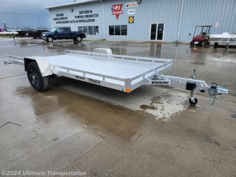 Ultimate Transportation in Fargo, ND has a New 81&quot;X14.5&#39; Aluminum Tilt for sale. Check out this trailer&#39;s details below!

Standard Features:-3,500lb Torsion Axles-Extruded Aluminum Floor-ST205/75/R14 Aluminum Wheels-LED Lights-Tongue Jack-Bolted on Aluminum Fenders-WireGuard Enclosed and Jacketed Wiring System-5 Year Limited Warranty


*Might be pictured with optional spare tire &amp; carrier mount.*

Ultimate Transportation in Fargo, North Dakota has everything you need when it comes to trailers. We sell utility trailers, enclosed trailers, dump trailers, race trailers, equipment trailers and more. Our popular trailer brands include inTech, United Trailers, PJ Trailers, Impact, NEO, Bear Track &amp; more.

Ultimate Transportation also has a full parts &amp; service department. Don&#39;t forget to shop our popular trailer parts including toolboxes, spare tires, extra lug nuts, and more! Ask your Trailer Sales Expert or our parts department for recommendations for your trailer. 

For over 25 years, Ultimate Transportation has been the area&#39;s leader for custom-built trailers. Whether you&#39;re looking for a car hauler racing trailer with all the bells and whistles, or wanting to create the ultimate tailgating trailer experience, Ultimate Transportation can help with your custom trailer order!

Call Ultimate Transportation at 701-282-6060 and talk with our trailer sales team today!