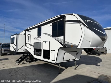 In pursuit of family fun on the road? Look no further than this New Grand Design Reflection 324MBS Mid-Bunk! Stock #925190.

Exterior Features:
EXTERIOR
80% Tint Radius Safety Glass Windows
Extended Pin Box
30# LP Bottles (2)
30&quot; Radius Entry Door
Outside Shower
Factory Installed Roof Ladder
Step-Above with Lift-Assist Entry Steps
LP Quick Connect
6&#39; Coiled Break Away Cable
Unobstructed Pass Thru Storage
&quot;One Touch&quot; Electric LED Awning
 
CONSTRUCTION
Aerodynamic Front Cap with Max Turn Radius
High-Gloss Gel Coat Exterior Sidewalls
Residential 5&quot; Truss Rafters (16&quot; O.C.)
Walk On Roof Decking
Fiberglass and Radiant Foil Roof and Front Cap Insulation
One-Piece TPO Roof Membrane with Limited Lifetime Warranty
Laminated Aluminum Framed Rear Wall (R-9)
Laminated Aluminum Framed Side Walls (R-9)
Laminated Aluminum Framed Roof and End Walls in Slide Rooms (R-9)
Aluminum Framed Main Floor (R-30*)
Residential Wood Framed Roof (R-40*)
Metal Slam Latch Front Cargo Doors
Painted Fiberglass Front Cap
2&quot; Receiver Hitch Upgrade
 
RUNNING GEAR
Rubberized Suspension Equalizer
Aluminum Wheels with Goodyear Endurance Tires
Aluminum Rims
Spare Tire and Carrier
Anti-Lock Brake System

Interior Features:
INTERIOR
Residential Hardwood Cabinet Doors
Solid Hardwood Drawer Fronts
Louvered Tread Steps to Bedroom
Solid Core Cabinet Stiles
Pre-drilled and Screwed Cabinetry
Ball Bearing Full Extension Drawer Glides
Tri-Fold Hide-A-Bed Sofa (Model Specific)
Large Panoramic Slide Room Windows
Premium Congoleum Flooring
Ductless Flooring Throughout Living Area
Residential Style Window Treatments
Blackout Roller Shade Window Covering
Wall Hugger Theatre Seats
Residential Booth Dinette
Solid Surface Countertops &amp; Sink Covers
 
KITCHEN
Hardwood Galley Slide Trim Molding
Deep Seated Stainless Steel Sink
Modern Glass Refrigerator Door Fronts
High-Rise Faucet w/ Pullout Sprayer
 
ELECTRICAL
Marine Grade LED Hitch Light
LED &quot;Night Lights&quot; Under Bedroom Slide
Battery Kill Switch in Pass Thru Storage Area
LED Lighting with Motion Sensors (Key Areas)
Universal All-In-One Docking Station
370W Roof Mounted Solar Panel
Roof Mounted Quick Connect Plugs
50 Amp Charge Controller
Inverter Prep
 
HVAC
Heat Duct and A/C Vents in Bathroom
Power Vent Fan
Bedroom Heat Registers
Adjustable A/C Vents
15k Ducted Main A/C
PLUMBING
High-Capacity Water Pump w/ Interior &amp; Exterior Switch
Extra Large 2&quot; Fresh Water Drain Valve
Easy Access Low Point Drain Valves
On-Demand Tankless Water Heater
 
BEDROOM
Functional Wardrobe Closet
60 x 80 Mattress with Residential Bedspread
Oversized Bed Base Storage
Residential Bedspread
 
BATHROOM
Spacious Shower with Glass Door
Large Vanity Top w/ Deep Sink
Large Medicine Cabinet with Mirror
Porcelain Toilet with Foot Flush
 
APPLIANCE
12V 16 Cu. Ft. Refrigerator
30&#39;&#39; Stainless Steel Microwave
 
ELECTRONICS
Outside Speakers
Cable/SAT Prep
Popular Accessories Add-Ons:
Owner&#39;s Kit
Water Filtration System
Exterior Ladder Upgrade
Maxx Air Vent Covers
Backup Cameras
Generators
Much, Much More

Ultimate Transportation in Fargo, ND provides a full line of camper parts and RV accessories along with a full RV service department. A few of these services include winterization, diagnostics, general repair, aftermarket installation, and much more. 

Not seeing the floorplan you&#39;re looking for? We&#39;re happy to work with you to order the custom camper, toy hauler, or ice house that&#39;s right for you. We have a variety of manufacturers such as Grand Design RV, Heartland RV, Forest River XLR Toy Haulers, Ice Castle Rugged RV, and Team Lodge. Check out our showrooms here: https://www.ultimate-transportation.com/recreation/showroom. 
Give us a call at 701-282-6060 or fill out a request form on our website to have our recreational sales team get in contact with you.