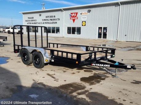 Ultimate Transportation in Fargo, ND has a New 83&quot;X14&#39; Tandem Axle Utility Trailer for sale. Check out this trailer&#39;s details below!

Standard Features:-(2) 3,500lb Axles with 2 Electric Brakes-2&quot; Coupler-4&#39; Fold Up Gate-2&quot;X6&quot; Green Treated Floor-Black in Color

Additional Upgrades Included:-Side Rail Ramps-Dovetail-Spare Tire Mount

*Might be pictured with optional spare tire &amp; carrier mount.*

Ultimate Transportation in Fargo, North Dakota has everything you need when it comes to trailers. We sell utility trailers, enclosed trailers, dump trailers, race trailers, equipment trailers and more. Our popular trailer brands include inTech, United Trailers, PJ Trailers, Impact, NEO, Bear Track &amp; more.

Ultimate Transportation also has a full parts &amp; service department. Don&#39;t forget to shop our popular trailer parts including toolboxes, spare tires, extra lug nuts, and more! Ask your Trailer Sales Expert or our parts department for recommendations for your trailer. 

For over 25 years, Ultimate Transportation has been the area&#39;s leader for custom-built trailers. Whether you&#39;re looking for a car hauler racing trailer with all the bells and whistles, or wanting to create the ultimate tailgating trailer experience, Ultimate Transportation can help with your custom trailer order!

Call Ultimate Transportation at 701-282-6060 and talk with our trailer sales team today!