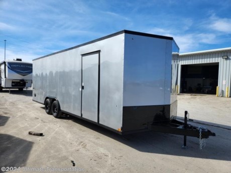 Ultimate Transportation in Fargo, ND has a **New Impact 8.5&#39;X24 Enclosed Car Trailer ** for sale. Check out this trailer&#39;s details below!

Standard Features:-5,200lb Spring Axle-Additional 6&quot; Height-24&quot; ATP Stoneguard-2K Mount Jack-Ramp Door w/ Spring Assist-4-D-Rings (5000lb) w/ Steel Plate (Bolted Backer)-Beavertail-Black Out Pkg-Semi Screwless

*Might be pictured with optional spare tire &amp; carrier mount.*

Ultimate Transportation in Fargo, North Dakota has everything you need when it comes to trailers. We sell utility trailers, enclosed trailers, dump trailers, race trailers, equipment trailers and more. Our popular trailer brands include inTech, United Trailers, PJ Trailers, Impact, NEO, Bear Track &amp; more.

Ultimate Transportation also has a full parts &amp; service department. Don&#39;t forget to shop our popular trailer parts including toolboxes, spare tires, extra lug nuts, and more! Ask your Trailer Sales Expert or our parts department for recommendations for your trailer. 

For over 25 years, Ultimate Transportation has been the area&#39;s leader for custom-built trailers. Whether you&#39;re looking for a car hauler racing trailer with all the bells and whistles, or wanting to create the ultimate tailgating trailer experience, Ultimate Transportation can help with your custom trailer order!

Call Ultimate Transportation at 701-282-6060 and talk with our trailer sales team today!