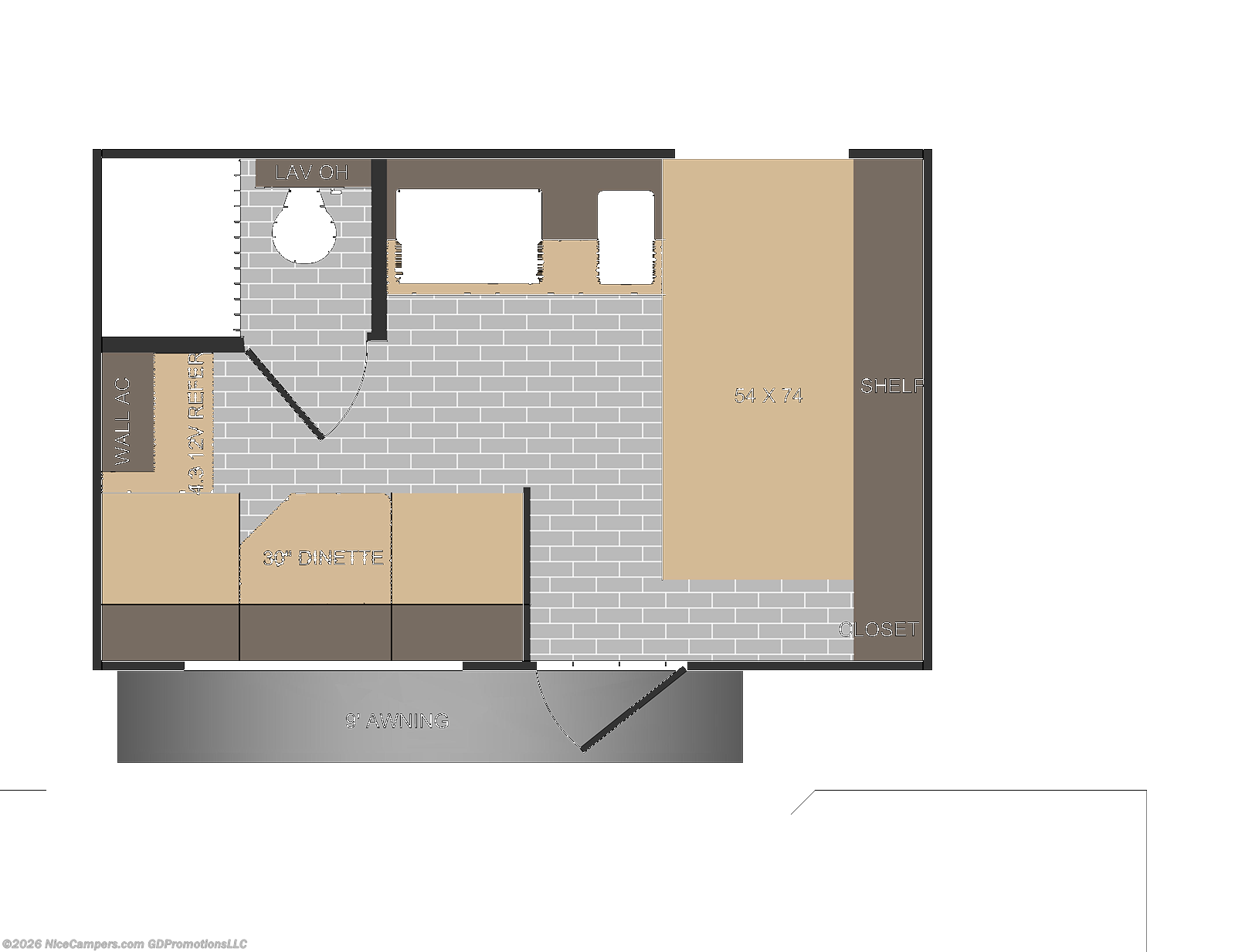2026 Sunset Park RV Sun Lite 13BD LTD - New Travel Trailer For Sale by NiceCampers.com in Russellville, Arkansas features 30 Amp Service