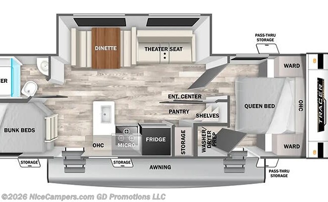 2026 Prime Time Tracer 275BH Floorplan